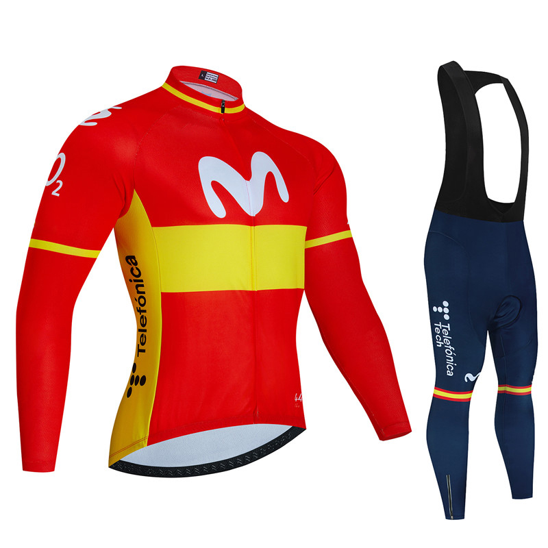 Cycling Community - Espanha movistar outono manga longa conjunto