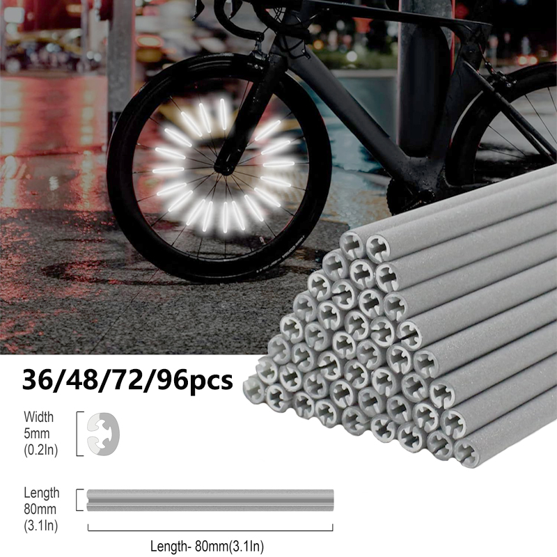 Spoke Reflector Set - 36/48/72/96 peças 8cm refletores de raio