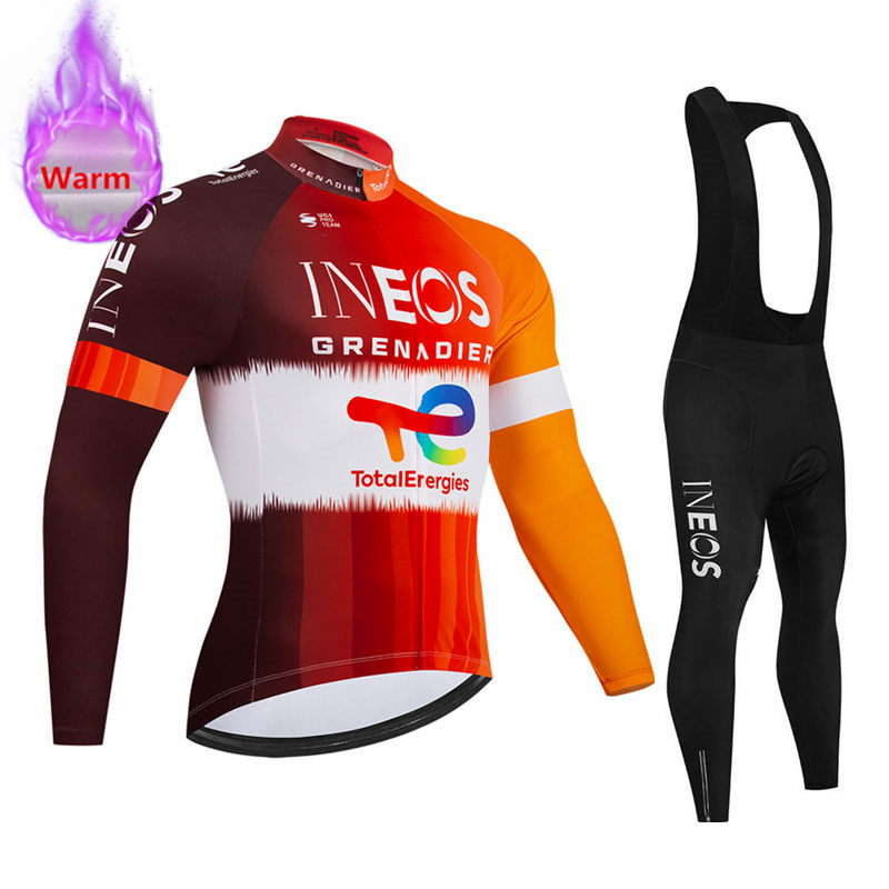 Cycling Community - Conjunto de Jersey Térmico de Manga