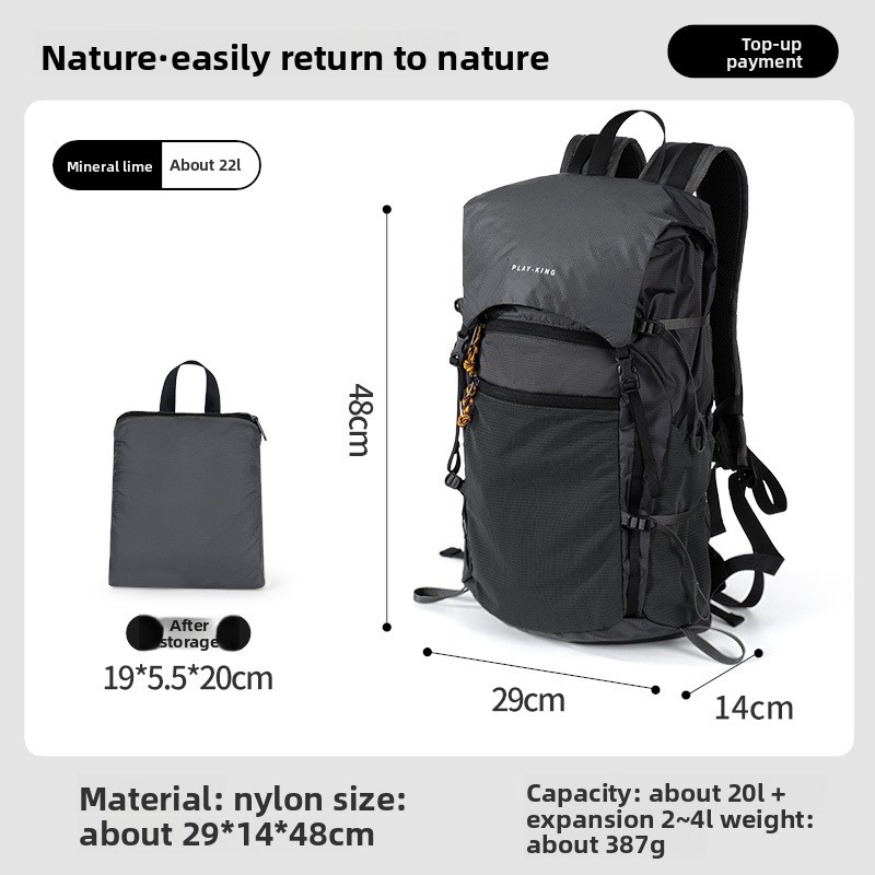 Cycling Commuter Backpack - Mochila Ultra Leve e Dobrável, Impermeável,