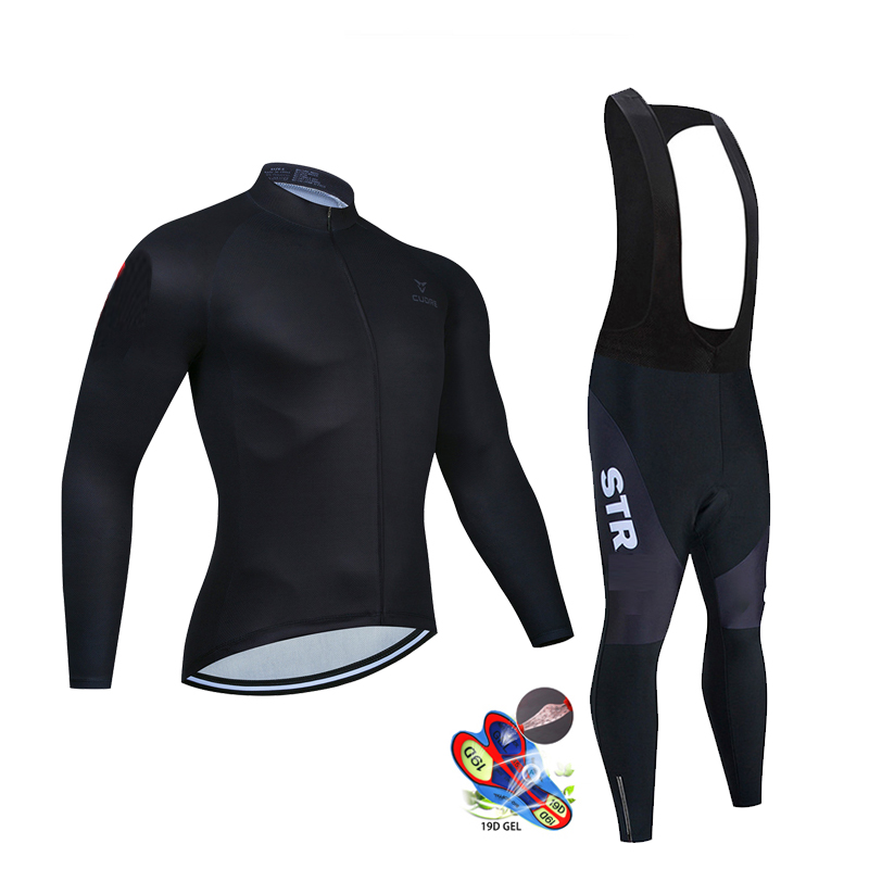 Outono preto conjunto camisa d - Cycling Community avaliação e preço