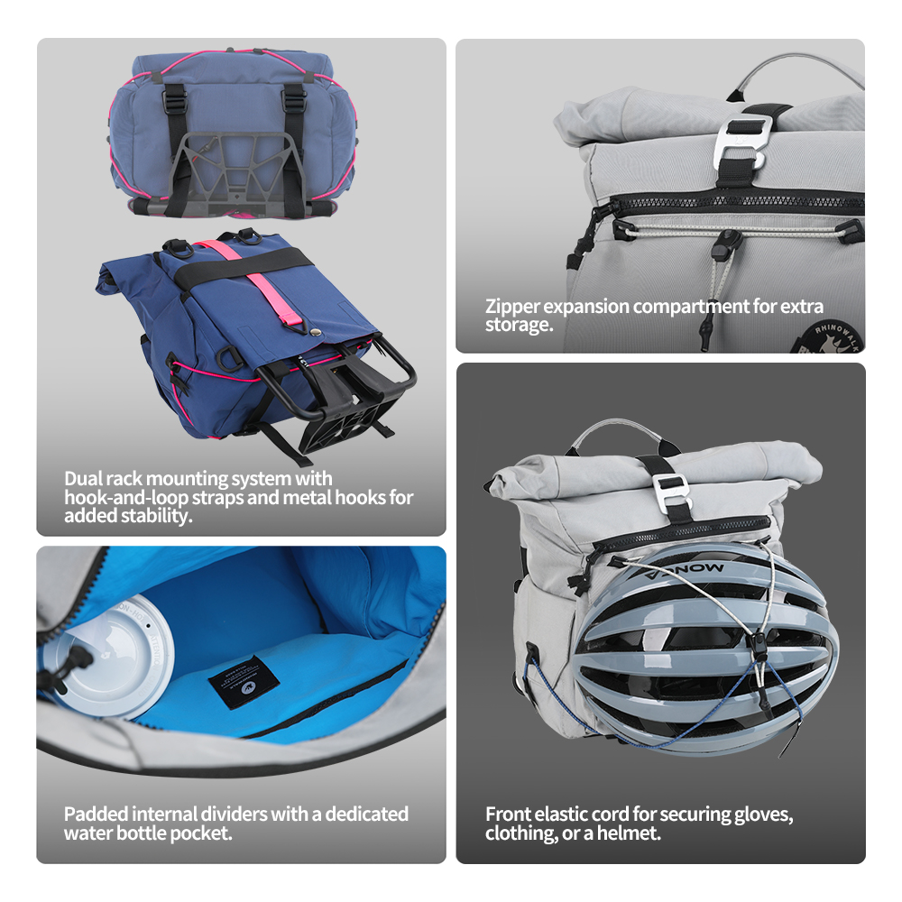 Bolsa de guidão para bicicleta - Cycling Commute Backpack avaliação e preço